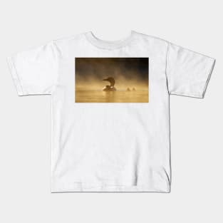 Loons in the mist - Common Loon Kids T-Shirt